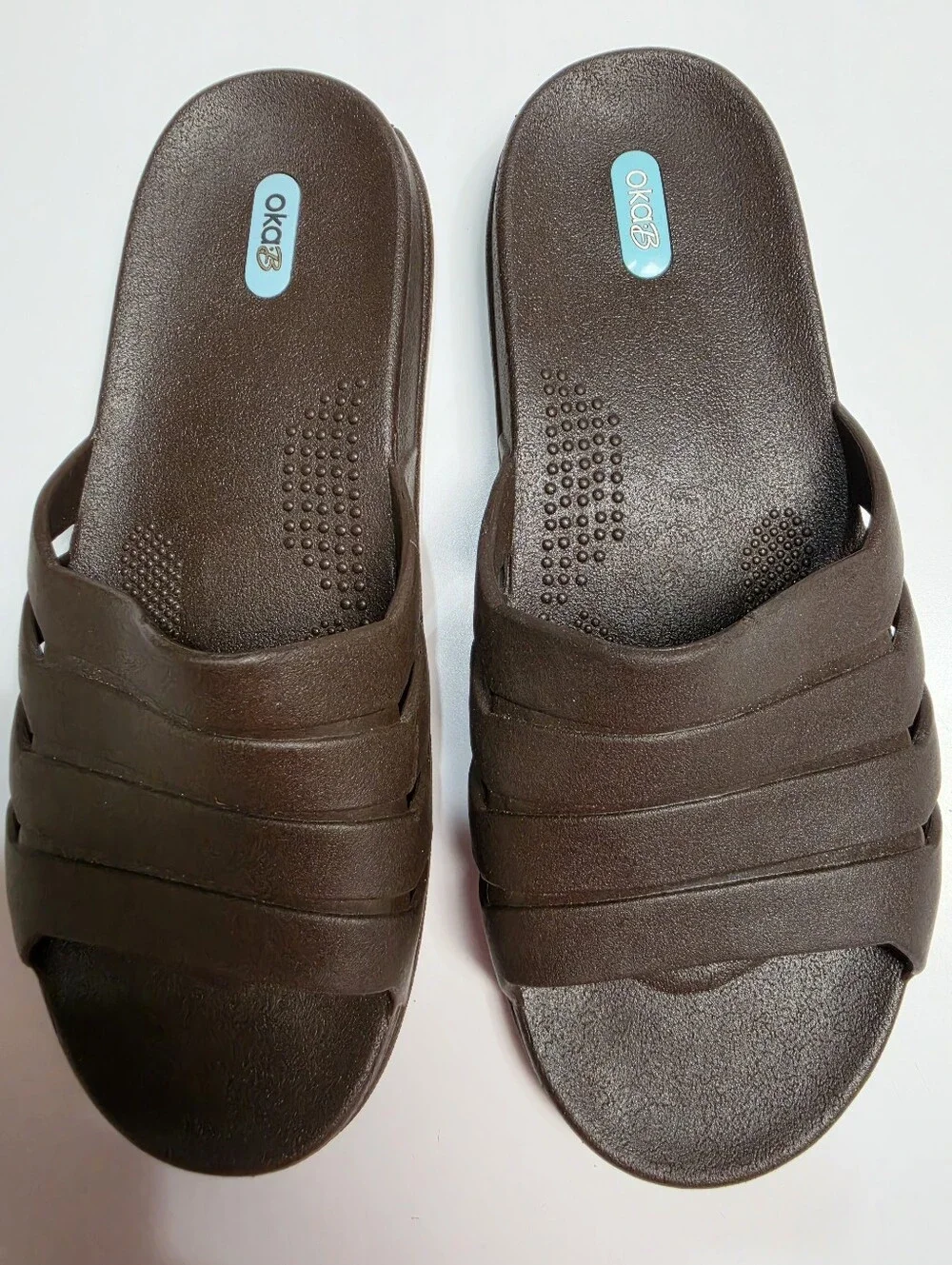Oka-B Comfortable Unisex Brown Slide Sandals - Size XL